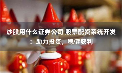 炒股用什么證券公司 股票配資系統開發：助力投資，穩健獲利